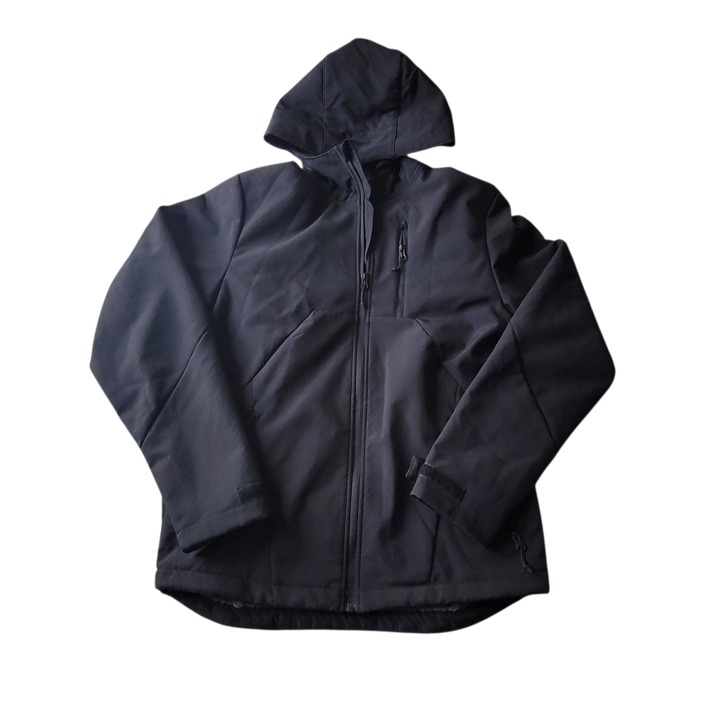 Champion Men's Black Fleece Lined Full Zip Hooded Light Jacket